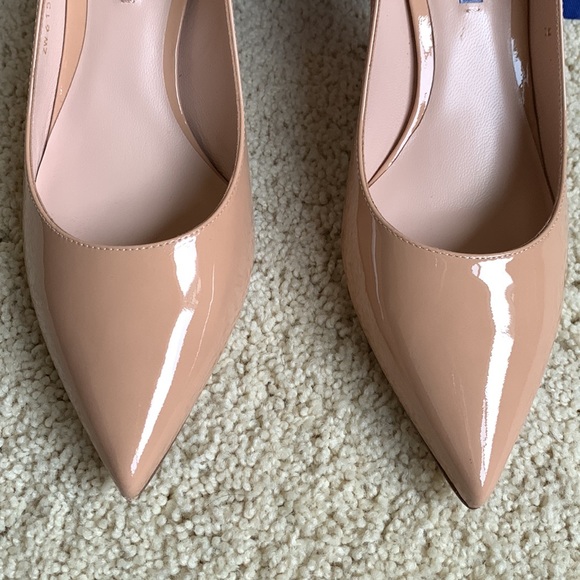 NIB Stuart Weitzman Patent Leather “Tippi” 70mm Heels, Adobe (nude) sz 10M - Picture 3 of 12